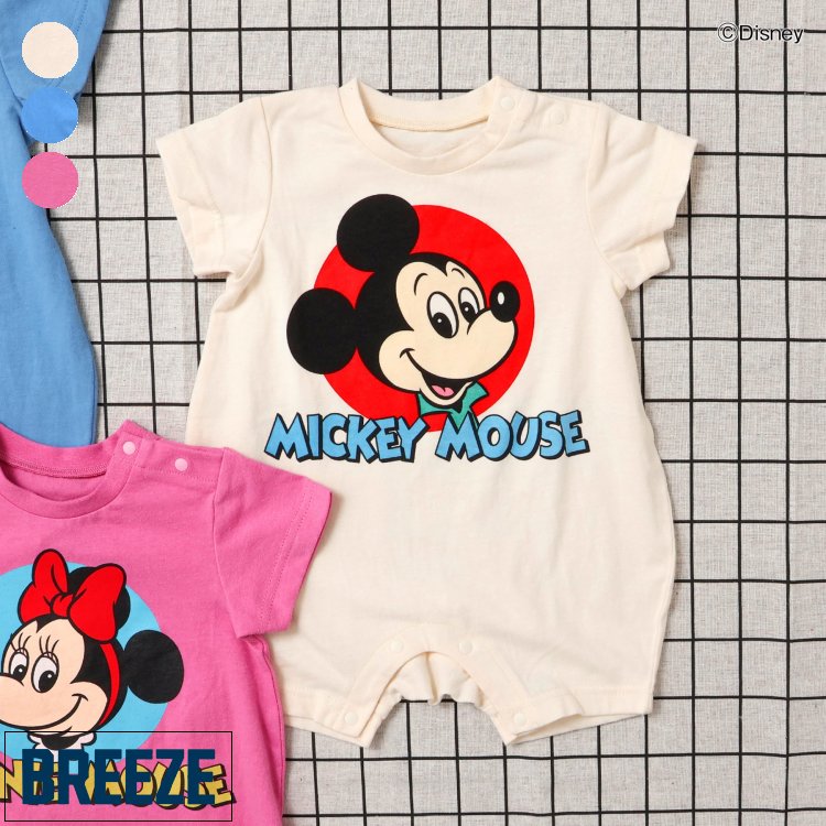 【クーポンでさらに10%OFF】【新作】【リンク】ディズニーキャラクター｜フレンズロンパス ▽▽ 男の子 女の子 BREEZE ブリーズ 子供服 キッズ ベビー ロンパース Disney ミッキーマウス ミニーマウス ドナルド ギフト エフオー FO △△ j233915のサムネイル
