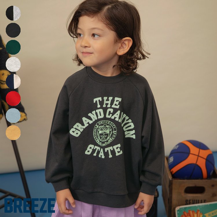 【送料無料】【リンク】カレッジバリエーショントレーナー(セットアップ可) ▽▽ 綿100% 女の子 男の子 BREEZE ブリーズ 子供服 キッズ ベビー スウェット トップス 長袖 ジュニア 秋 エフオー FO △△ j411865のサムネイル