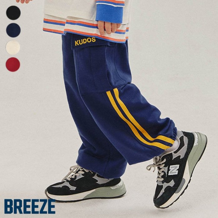 【10%OFFクーポン】【新作】【WEB限定】_サイドラインパンツ(セットアップ可) ▽▽ 綿100% 女の子 男の子 BREEZE ブリーズ 子供服 キッズ ベビー スウェット ボトムス ロングパンツ 長ズボン ジュニア ダンス 秋 エフオー FO △△ j420995のサムネイル