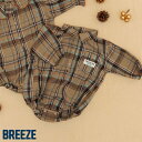【新作】Bpop_先染めチェックシャツボディオール ▽▽ リンクコーデ 男の子 BREEZE ブリーズ 子供服 キッズ ベビー ボディースーツ おしゃれ 秋 エフオー FO △△ j434035