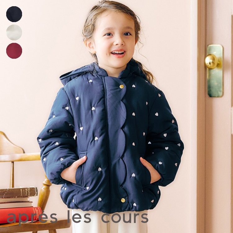 【3点以上で10%OFFクーポン】【新作】スカラップ刺繍アウター ▽▽ 洗える マシンウォシャブル 女の子 ア..