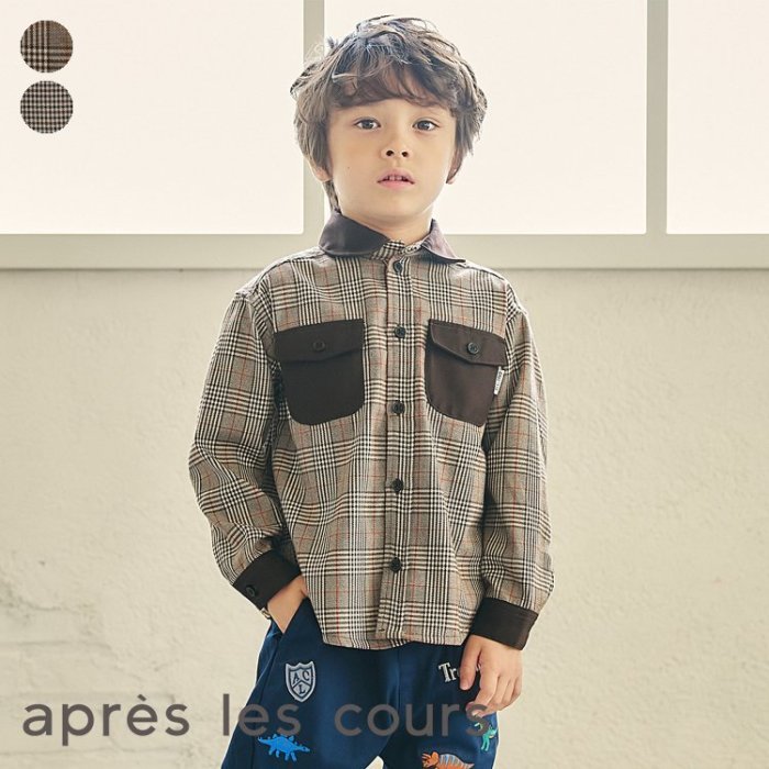 【リンク】チェックリンクシャツ ▽▽ 男の子 アプレレクール 子供服 キッズ ベビー ブラウス 長袖シャツ おしゃれ 冬 エフオー FO △△ v508905のサムネイル
