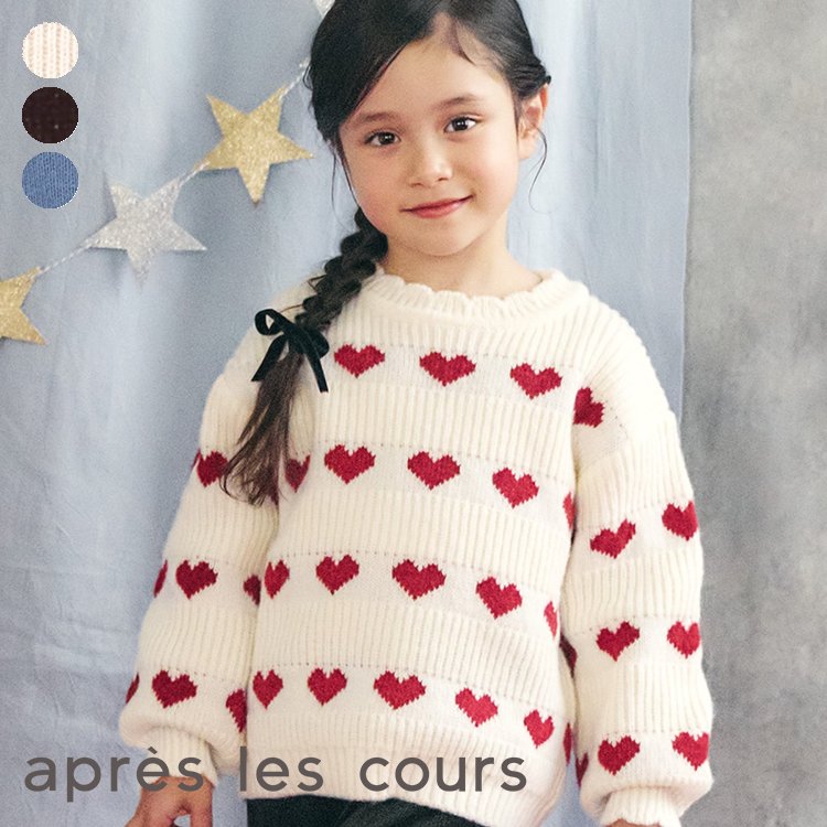 【10%OFFクーポン】【SALE_10%OFF_11/27(木)午前9:59まで】ハート・フラワー・ネコモチーフニット ▽▽ ..