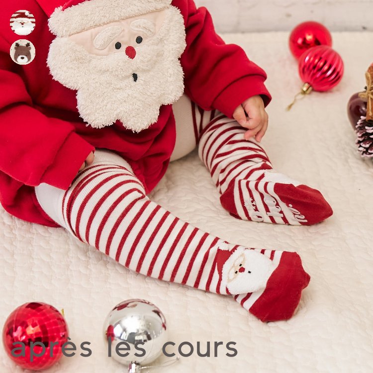 クリスマスモチーフタイツ ▽▽ 男の子 女の子 ユニセックス アプレレクール 子供服 キッズ ベビー トナ..