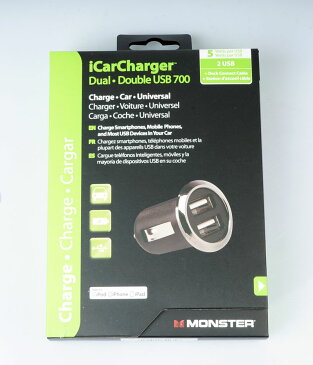 Monster Dual.USB700 カーチャージャーiphone 5s Lightning付