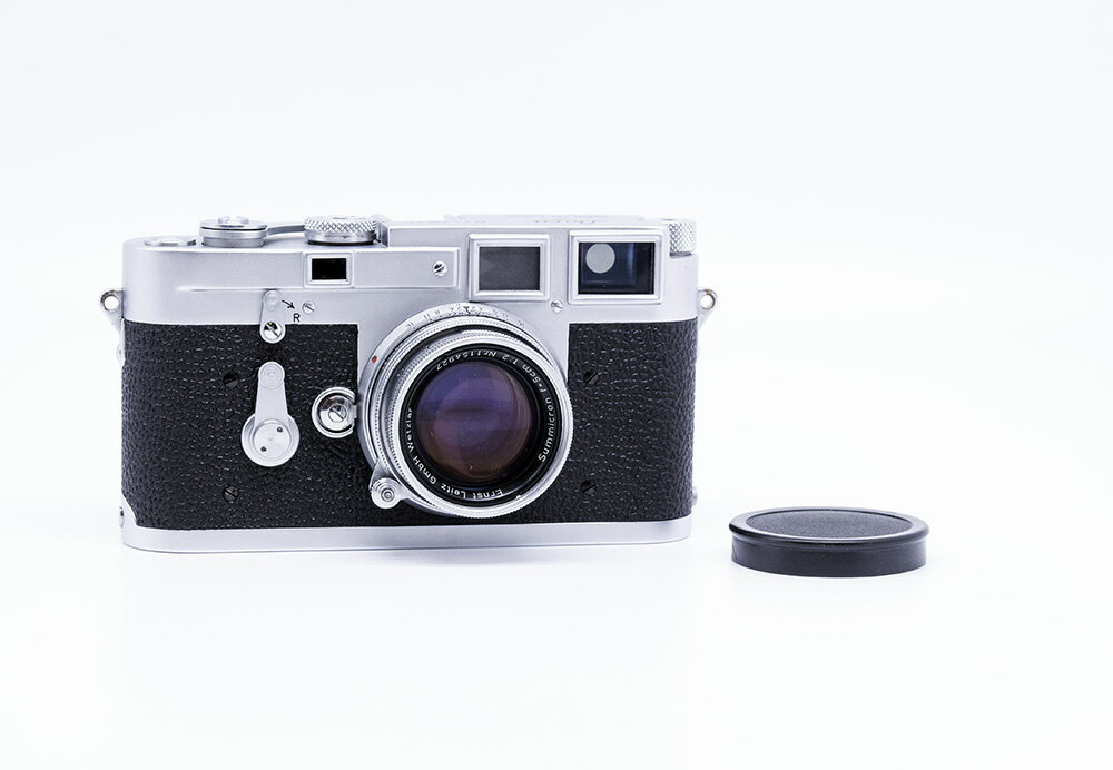 【美品】Leica/ライカ M3 シルバー ダブルストローク 段付き NO.700532 初期+Summicron/ズミクロン 50mm F2レンズ付き カメラセット#hk7512