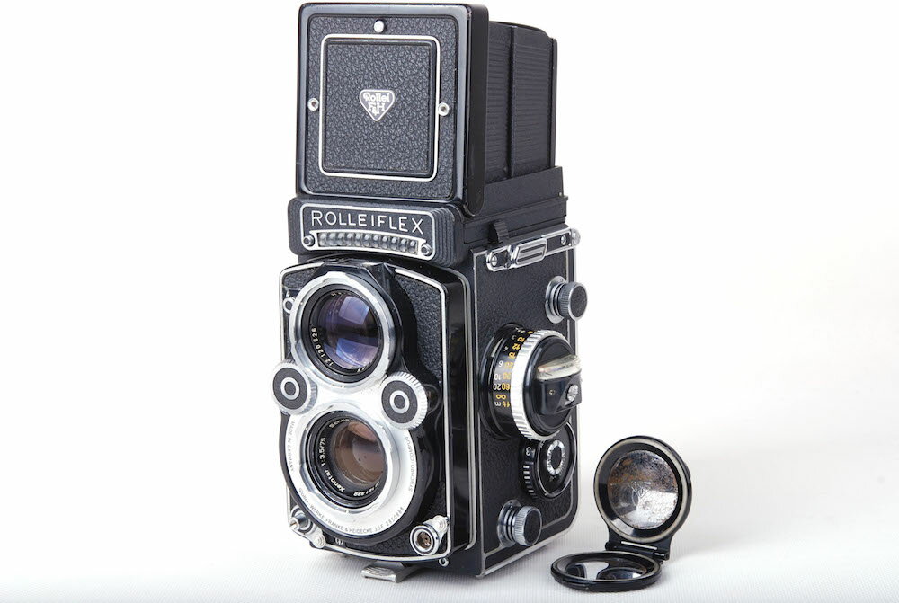 【美品】Rolleiflex/ローライ 3.5F ホワイト 二眼レフカメラ schneider Xenotar 75mm F3.5レンズ付き jp21173