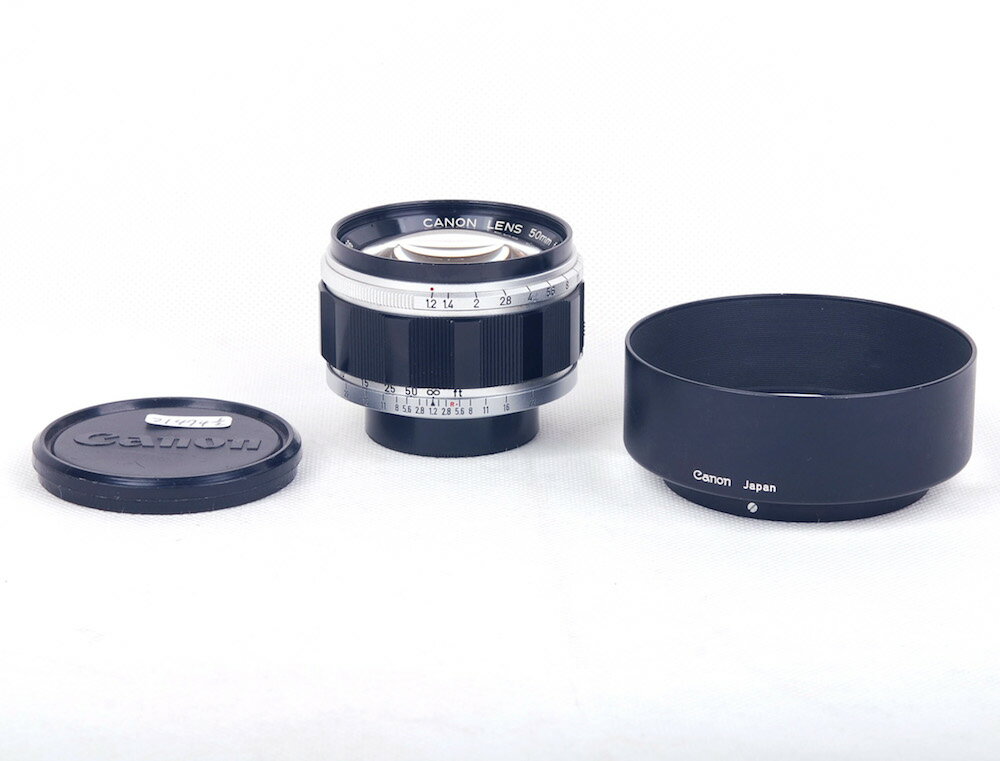 【美品】Canon/キャノン 50mm F1.2 L39マウント 原産フード付き 明るいレンズ#HK8278