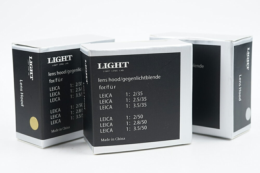 ブレゲカメラの【おすすめ】Leica/ライカ　SUMMICRON、SUMMILUX、ELMAR　レンズ用フード　35mm/F2 35mm/F2.8 50mm/F2 50mm/F2.8 レンズ適応 LIGHT lens IROOA 八枚玉　七枚玉　シルバー Hood＃jpLIGHT｜アングル2