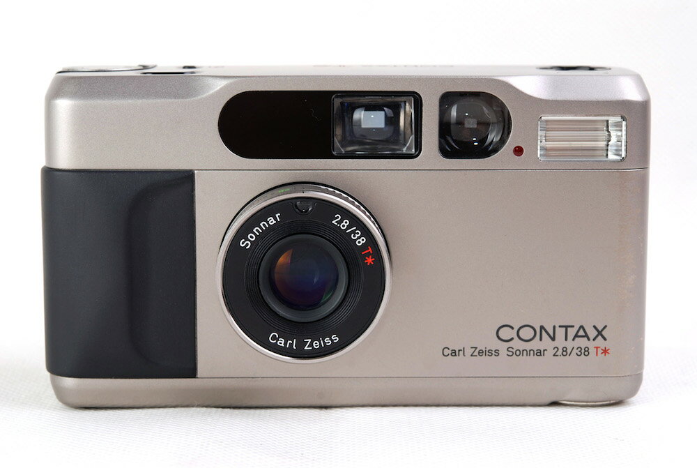 【美品】Contax/コンタックス T2 シャンパン色 Zeiss sonnar 38mm F2.8 Tレンズ 元箱付き#jp22207