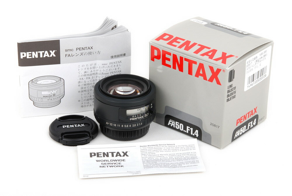 【美品】Pentax/ペンタックス SMC Pentax-FA 50mm F1.4 AL レンズ 20817 箱付き#jp23558