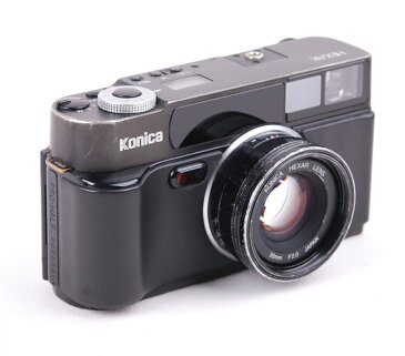 【コレクション美品 Pro-Half 1号机】Konica/コニカ Hexar 35mm F2レンズ付き ブラックボディー#jp18837