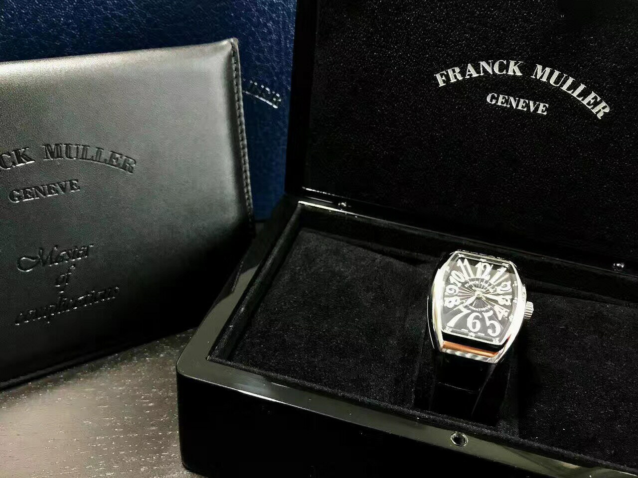 【新品】FRANCK MULLER/フランクミュラー V32 SC AT FO AC NR ホワイトスチール ブラック文字盤 自動巻きレーディス腕時計 #FM0017