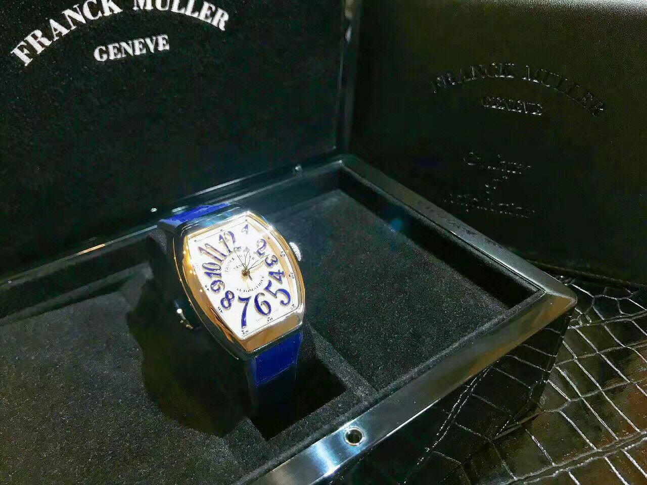 【新品】FRANCK MULLER/フランクミュラー V32 SC AT FO AC BU ホワイトスチール ブルー 自動巻きレーディス腕時計 #FM0016