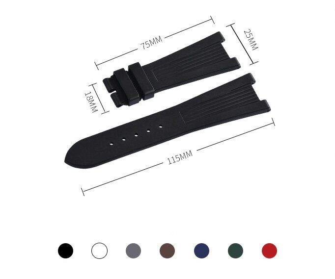 Patek Philippe/パテック・フィリップ ノーチラスシリーズ 5711 WG RG YG 5712 RG EG 5980 RGに適用VAGENARI ラバー ウオッチ ストラップ/ベルト ブルー