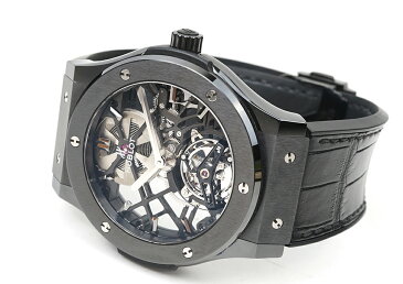 【新同品】Hublot/ウブロ クラシック・フュージョン スケルトン トゥールビヨン Ref.505.CM.0140.LR 手巻き 腕時計#34154