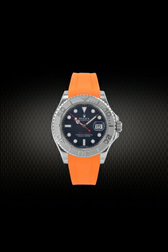 Rolex/ロレックス Yacht Master/ヨットマスタ 116622適用　VAGENARI ラバー ストラップ/ベルト オレンジ