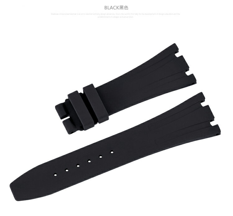 ロイヤルオークAP 15400 26320 41MMに適用 Vagenari ラバー ウオッチ ストラップ/ベルト　ブラック