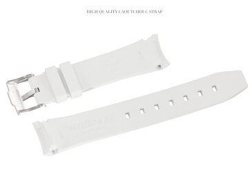 Rolex/ロレックス Daytona/デイトナ 116520、116523、116500、116503適用 VAGENARI ラバー ストラップ/ベルト ホワイト