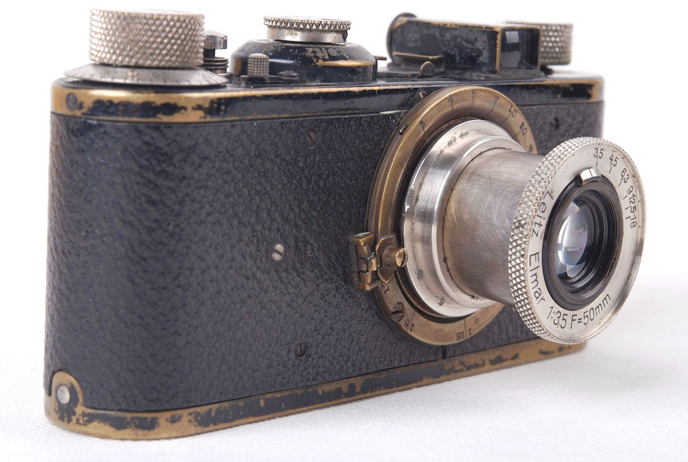 【並品】Leica/ライカ I C型 Elmar 50mm F3.5レンズ付き L39マウント ブラックペイントボディー1930年..