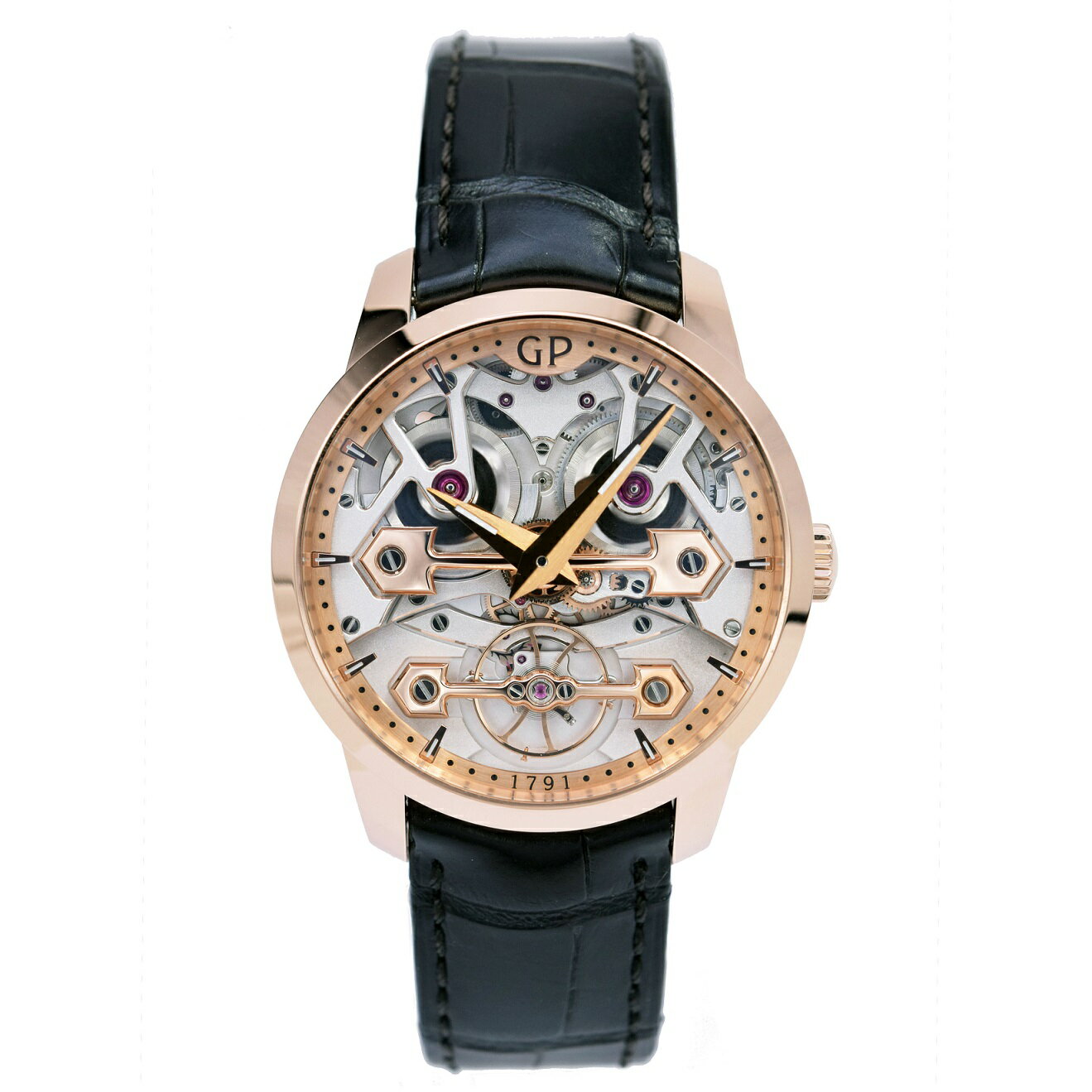 ジラール・ペルゴ 腕時計（メンズ） 未使用品　Girard Perregaux/ジラール・ペルゴ Gold Bridge 86005-52-001-bb6a 40mm ピンクゴールド#HK10461