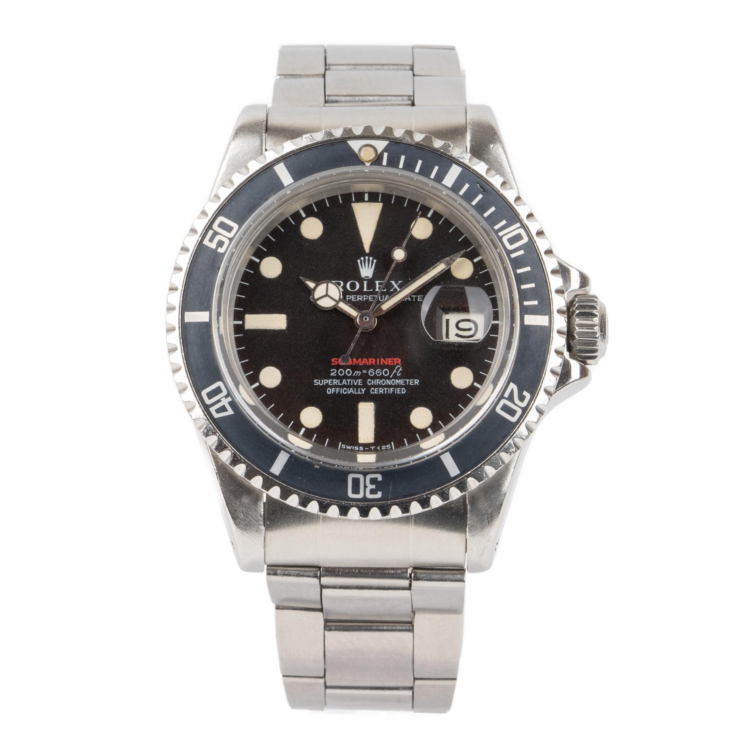 サブマリーナ 腕時計 ロレックス（メンズ） 【アンティーク】Rolex/ロレックス Vintage サブマリーナ デイト 1680 Mark II ブラック/赤サブ 241万番 自動巻き メンズ腕時計 #jp27995