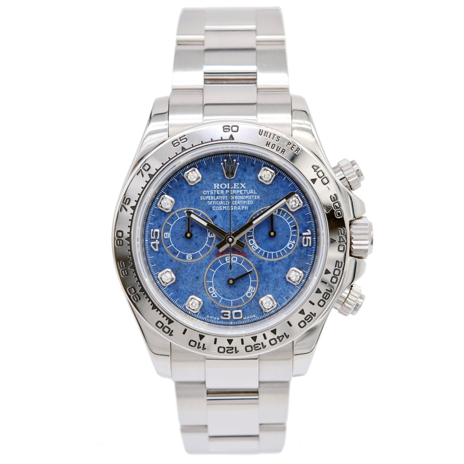 デイトナ ROLEX/ロレックス Daytona デイトナ 116509 Sodalite Dial Diamond Index ソーダライト文字盤 8Pダイヤ 18KWG メンズ腕時計 #HK10820