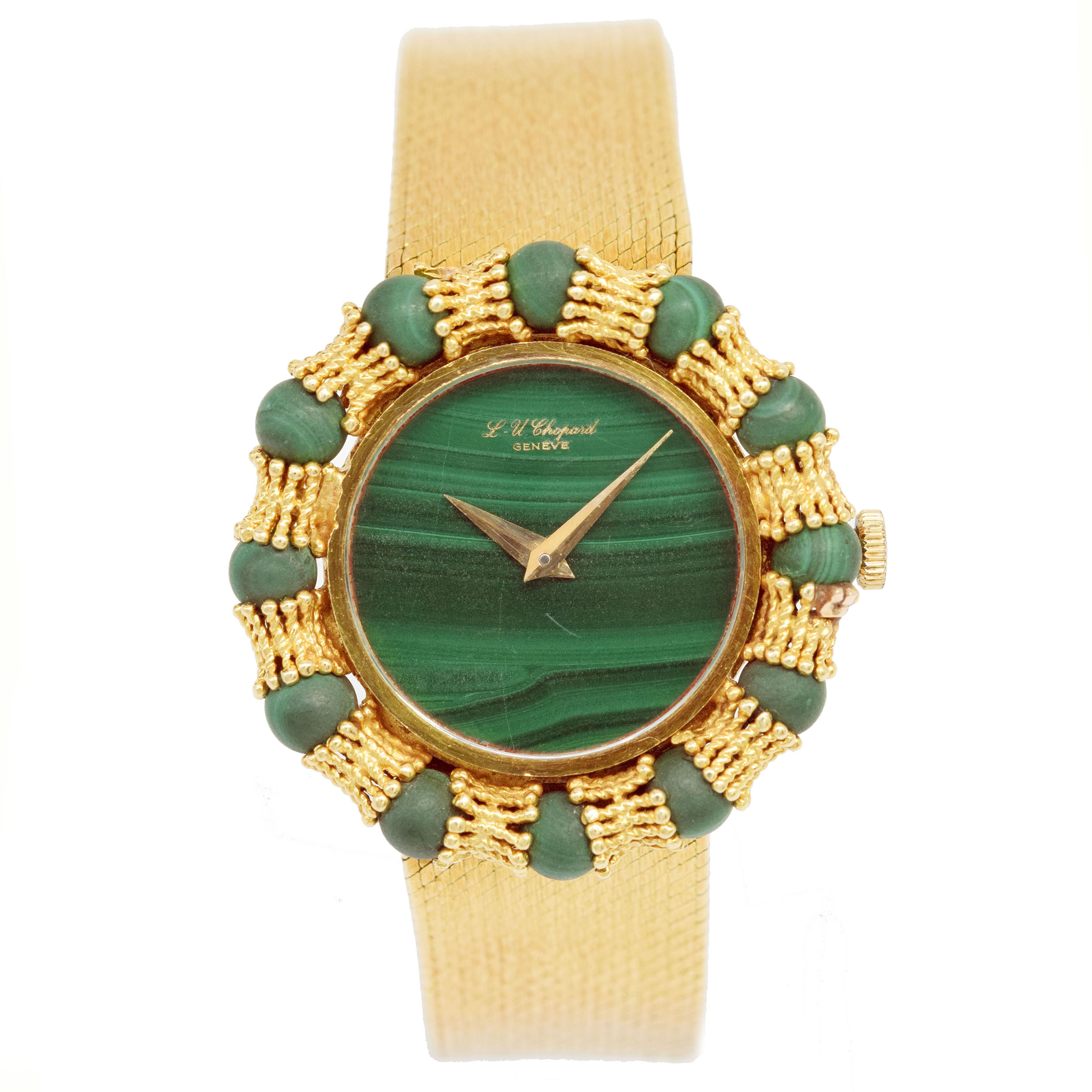 ショパール 【アンティーク】Chopard/ショパール K18エローゴールド/マラカイト レディース腕時計 #HK10854