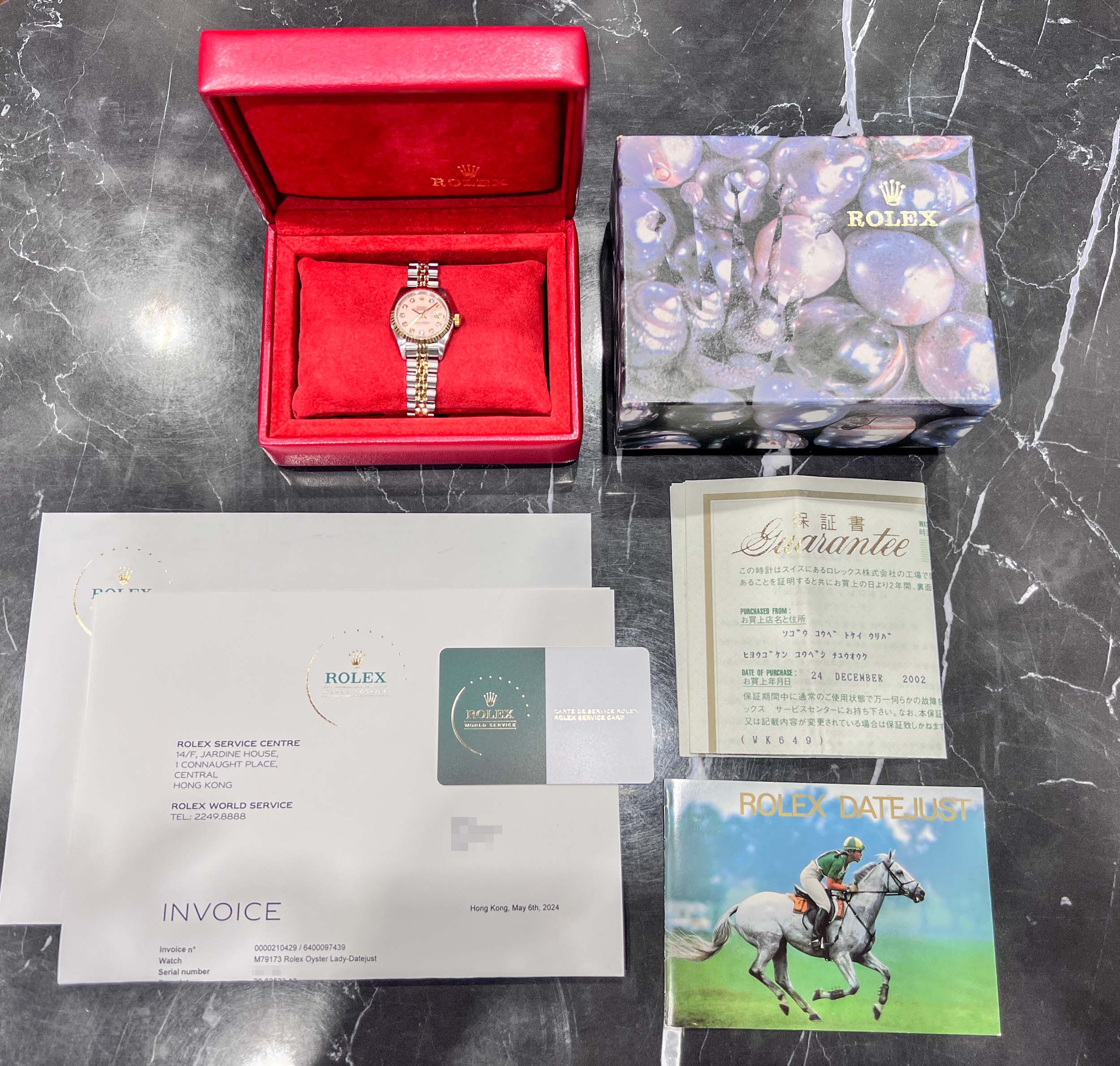 Rolex/ロレックス dayjust デイトジャスト79173G K番 YG SS ピンクオパール文字盤 ...