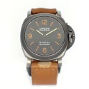 PANERAI /パネライ Marina Militare 5218/202A Pre-V加工ステンレス 44mm ブラックダイヤル 手巻き メンズ 腕時計 #...