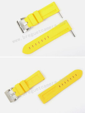 Panerai Luminor/パネライ ルミノール 44mm Vagenariラバー ストラップ/ベルト 24mm適用 バックル付き 黄色