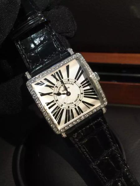 ★新品★Franck Muller フランクミュラー マスタースクエア6002MQZ R D1R SS＆ダイヤモンド/革 クォーツ