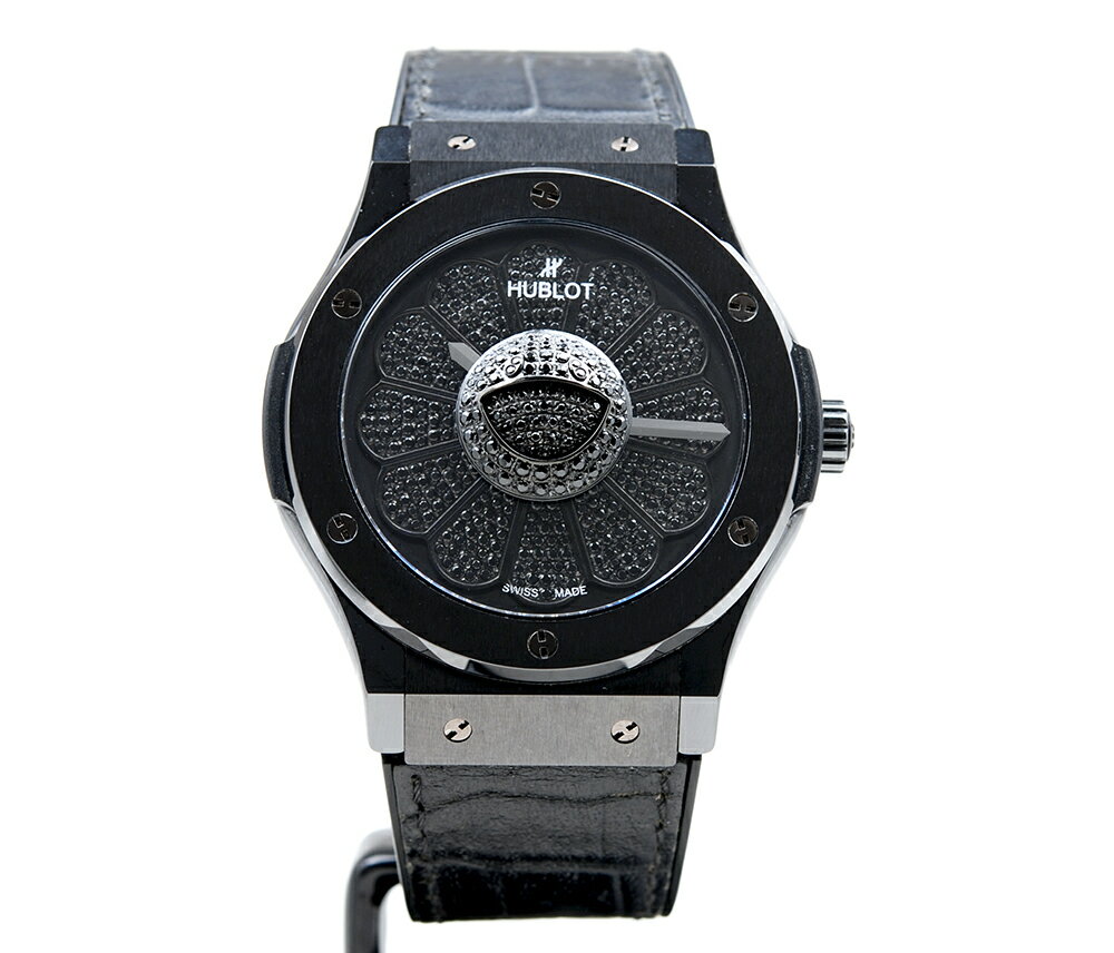 ウブロ 腕時計（メンズ） 美品　Hublot ウブロ 507.CX.9000.RX.TAK21　 カスタマイズした腕時計　レザーバンド