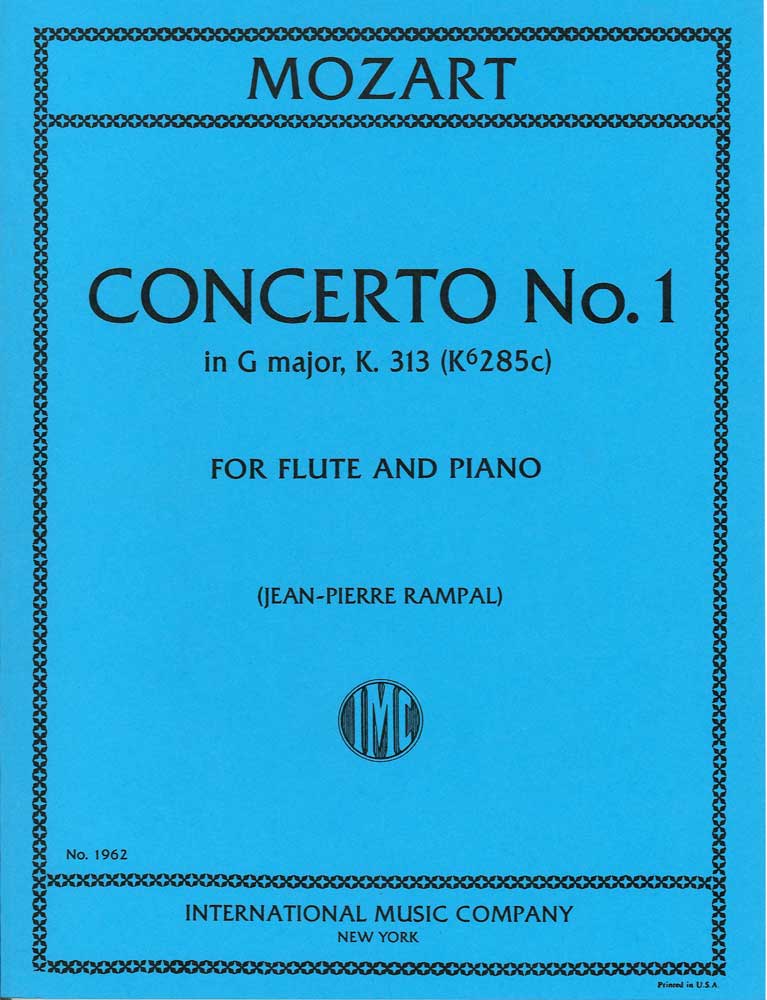 輸入楽譜／フルート／モーツァルト：フルート協奏曲 第1番 KV 313