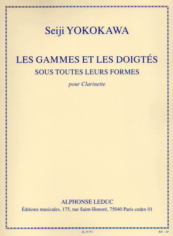 輸入楽譜／クラリネット／横川晴児：音階と運指