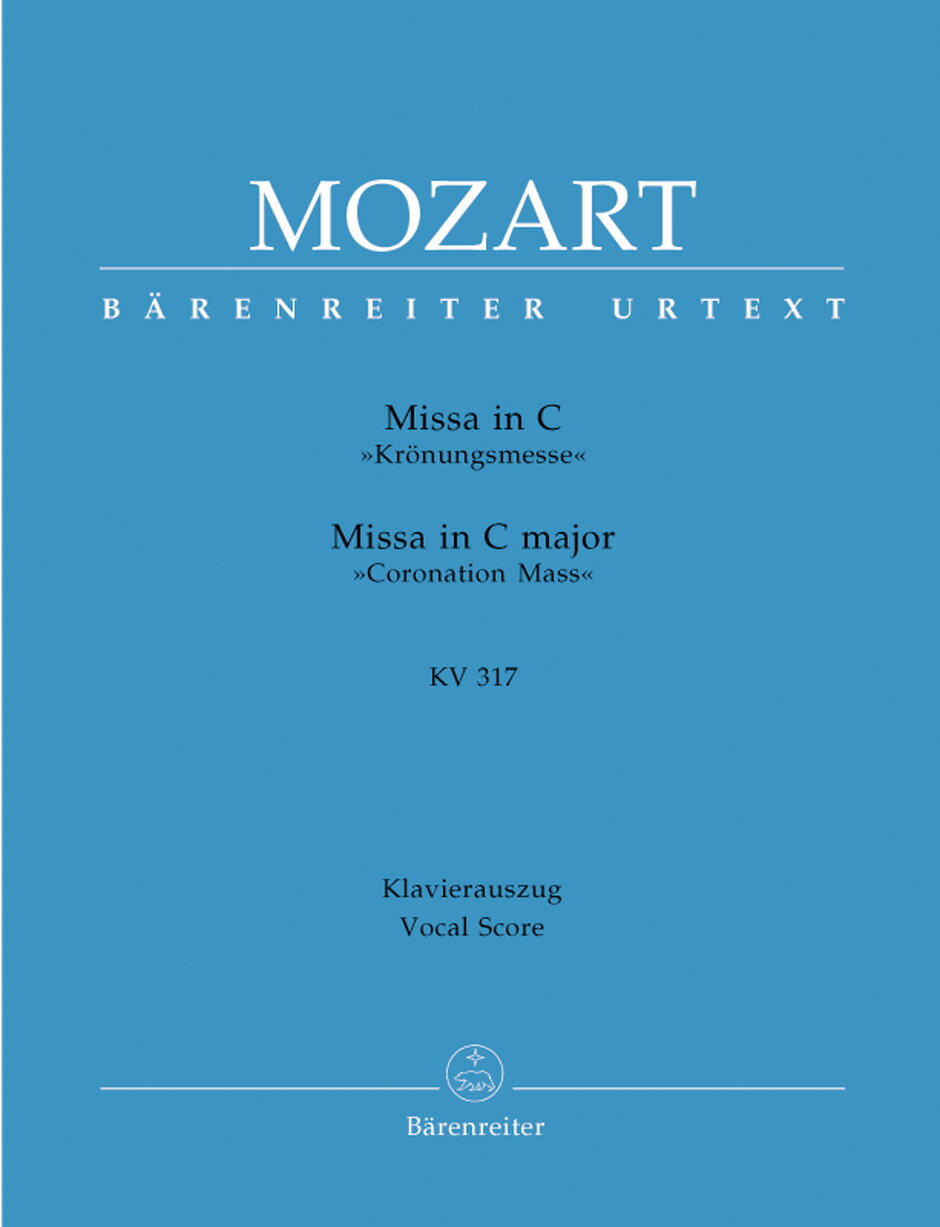 輸入楽譜／声楽／コーラス／モーツァルト：ミサ曲 第15番 ハ長調 KV 317「戴冠式ミサ曲」
