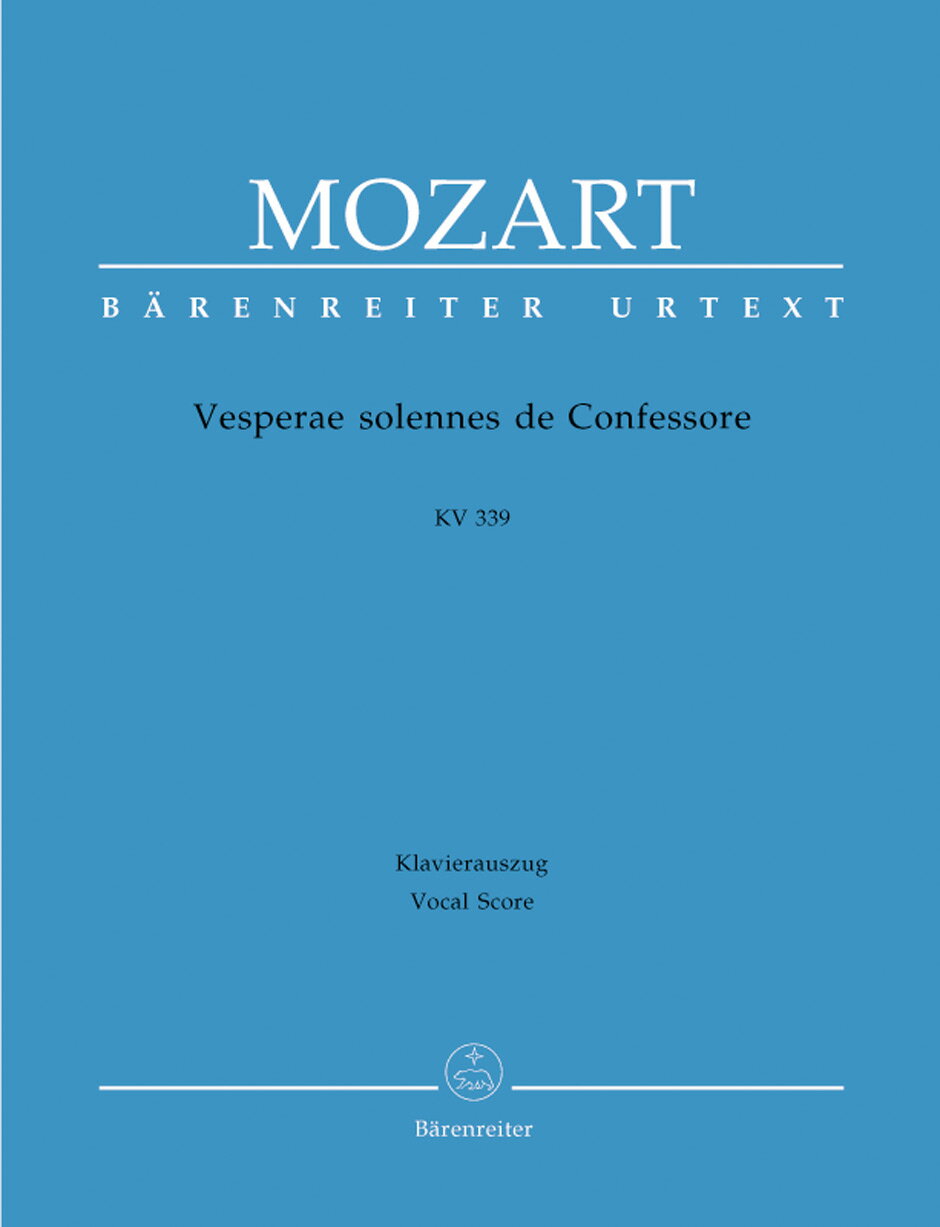 輸入楽譜／声楽／コーラス／モーツァルト：証聖者の荘厳晩課（ヴェスペレ） ハ長調 KV 339