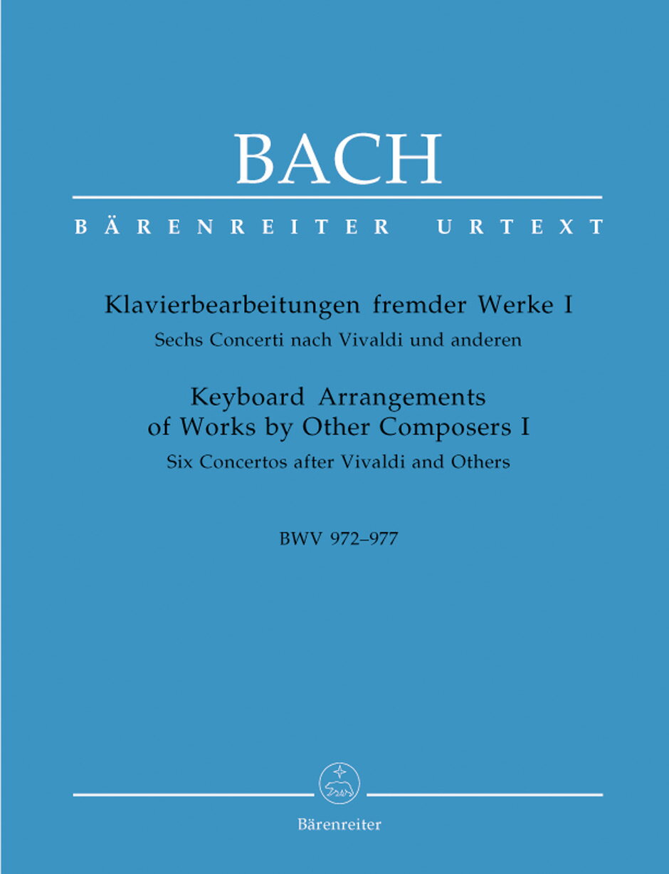 輸入楽譜／ピアノ／バッハ：バッハによるクラヴィーア独奏編曲 第1巻 協奏曲 BWV 972 - 977