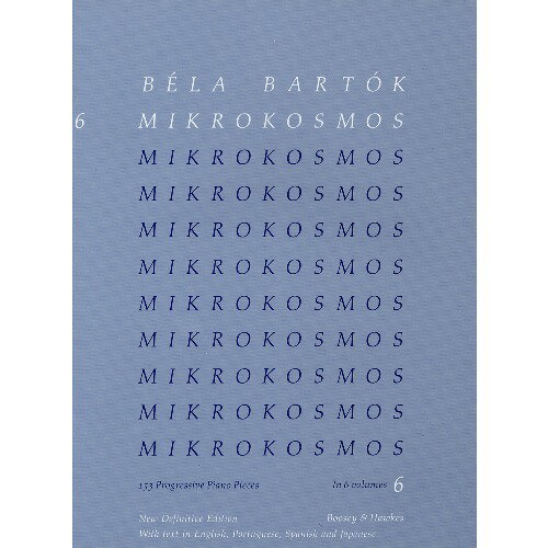 輸入楽譜／ピアノ／バルトーク：ミクロコスモス 第6巻（日本語付）のサムネイル