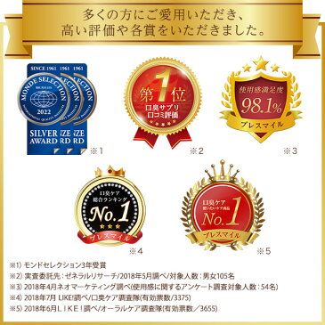 【初回全額返金保証書付き】5週連続1位！ 口臭サプリ ブレスマイル 公式 BRESMILE サプリメント1袋 口臭 サプリ 口臭サプリ 口臭予防 口臭対策 予防 サプリメント タブレット ケア