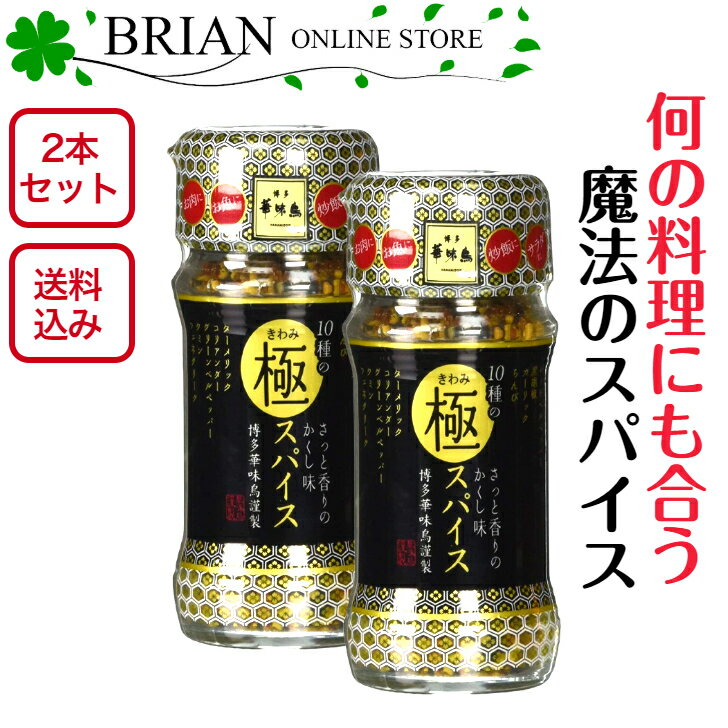 2本セット 博多華味鳥 10種の極スパイス 60g 何の料理にも合う魔法のスパイス 博多華味鳥監修 ローストチキン チキンソテー 焼き鳥など 鶏肉料理に合う やみつき 万能調味料