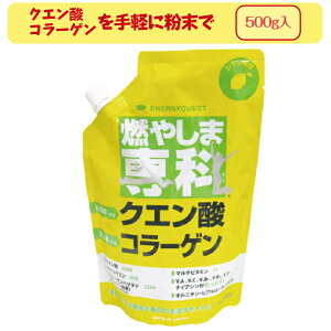 【あす楽】 燃やしま専科 レモン風味 500g エナジークエスト スポーツドリンク 粉末 サプリメント ダイエット クエン酸 コラーゲン オルニチン ナイアシン パントテン酸