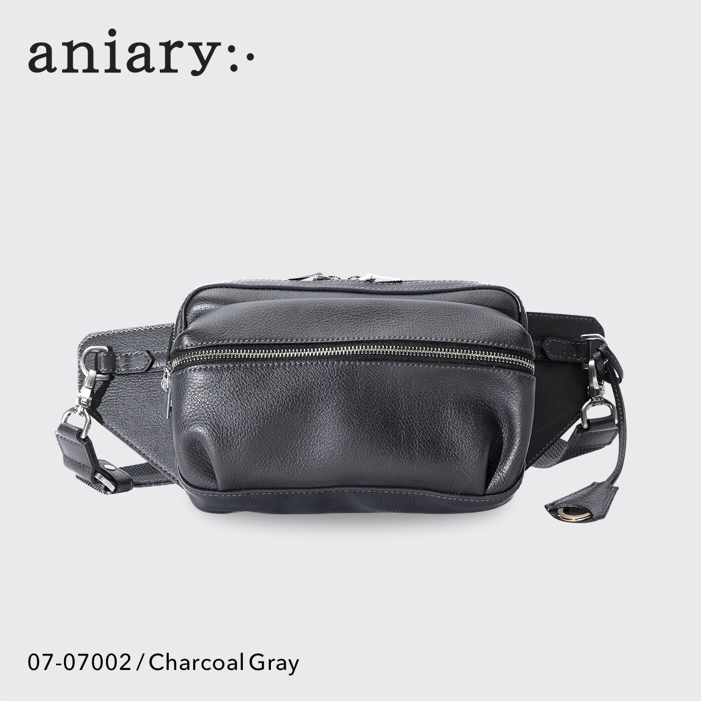 【正規取扱店】ポイント10倍【aniary アニアリ】シュリンク レザー 牛革 本革 ボディバッグ メンズ【プレゼント ギフト】日本製 07-07002 [送料無料]