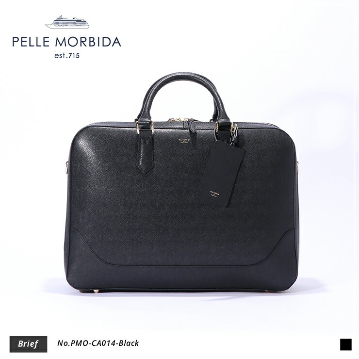 ペッレ モルビダ 革バッグ メンズ 【正規取扱店】ポイント10倍【PELLE MORBIDA ペッレモルビダ】キャピターノ 牛革 本革 レザー ブリーフバッグ メンズ【プレゼント ギフト】日本製 PMO-CA014-BK [送料無料]