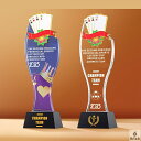 【文字彫刻無料】 クリスタル トロフィー ゴルフコンペ 優勝杯 参加賞 エージシュート ホールインワン記念 に!!ゴルフトロフィー オーダーメイド エイジシュー...