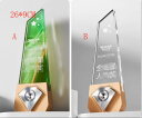 クリスタル トロフィー ゴルフコンペ 優勝杯 クリスタルトロフィー フルカラー印刷 エージシュート ホールインワン記念 に!!ゴルフトロフィー オーダーメイド ...