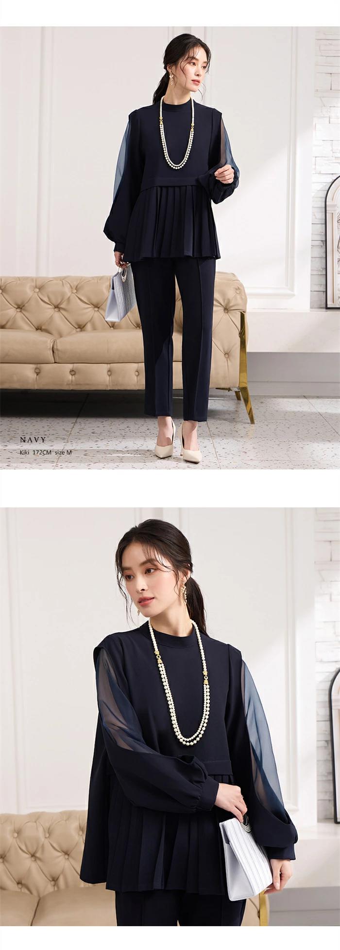 【送料無料】素材 切替 入園式 服装 母親 結婚式 パンツドレス パーティードレス パンツスーツ 大きいサイズ 30代 40代 50代 おしゃれ コーデ