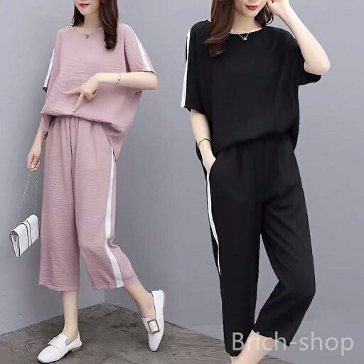 【送料無料】夏 半袖セットアップ通勤 配色 ワイトパンツ 七分丈パンツ tシャツ セットアップ カジュアルオシャレ 韓国風 着痩せ 大人 新作 【送料無料】夏 半袖セットアップ通勤 配色 ワイトパンツ 七分丈パンツ tシャツ セットアップ カジュアルオシャレ 韓国風 着痩せ 大人 新作
