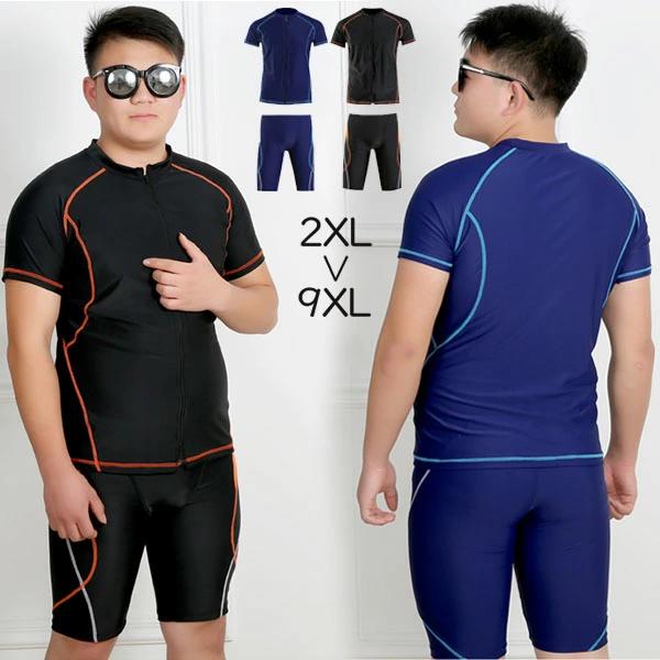 【送料無料】メンズ 上下セット セットアップ パパ 半袖 ラッシュガード ハーフパンツ ブラック スポーツ水着 ジム スポーツジム プール