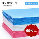 【送料無料】エス 美容院 ペーパーシーツ ベッドシート ディスポ 薄い 防水シート 不織布 幅80cm×長さ190cm 防水防汚 使い捨てシーツ 60枚入